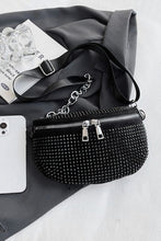 Load image into Gallery viewer, Rhinestone PU Leather Sling Bag
