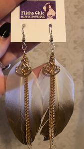 Gold Dust Lotus Earrings