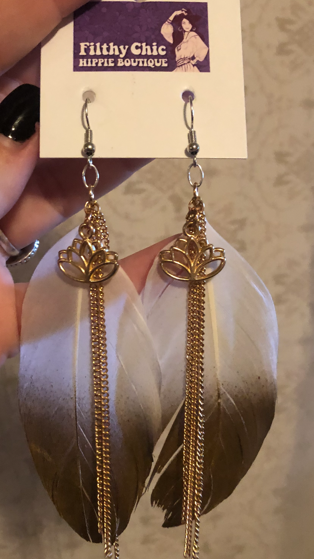 Gold Dust Lotus Earrings